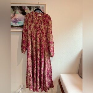 Like new. Natalie Martin Fiore maxi 100% silk dress.